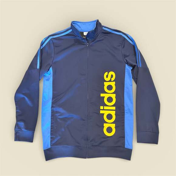 Adidas Other - Adidas Original Mens Medium Spell-out Polyester Knit Sport Track Jacket